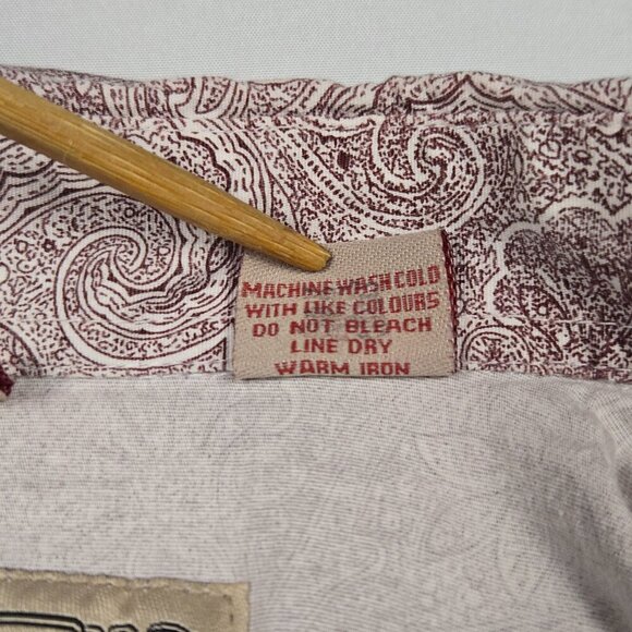 Rafter C Mens Medium Pearl Snap Cowboy Shirt Paisley ProFlex 45 Western Top - Picture 8 of 11